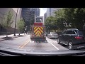 Firetruck Maneuvering through Midtown Atlanta