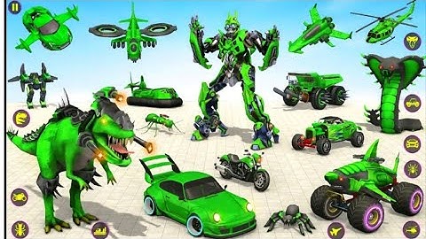 HELICOPTER ROBOT CAR DRAGON TRANSFER GAME PLAY ( PART #1) ...