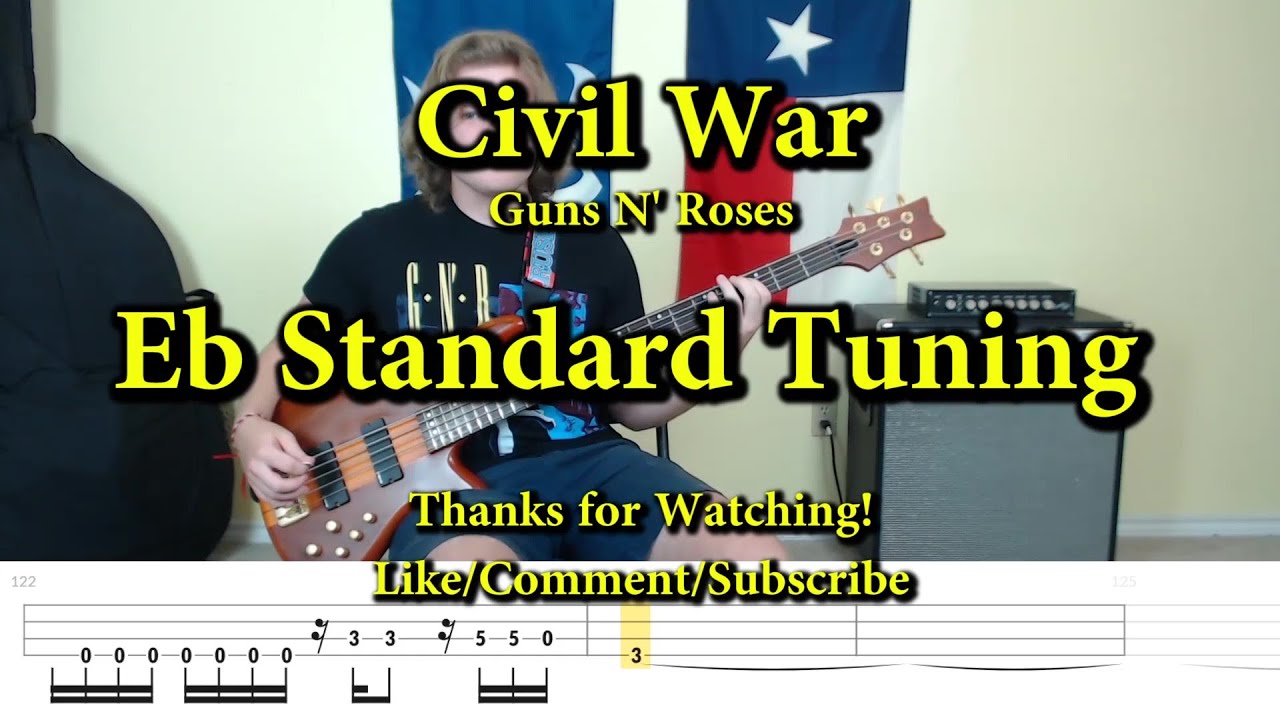 Civil War Guns N' Roses (Bass Cover with Tabs) YouTube
