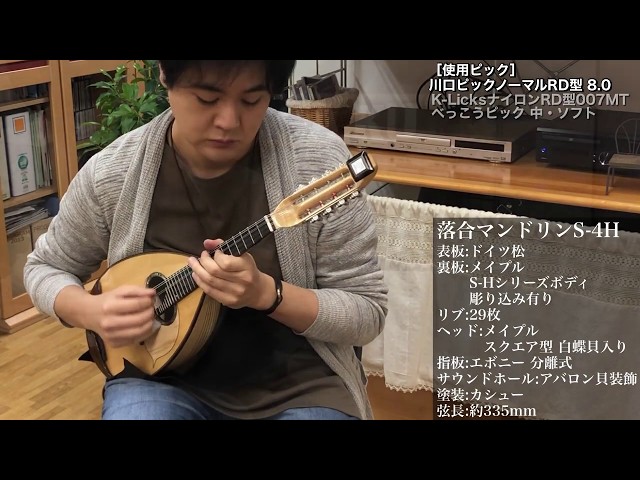 落合忠男 ナポリ型 マンドリン 1968年製 べっ甲 鼈甲 ハンドメイド 手