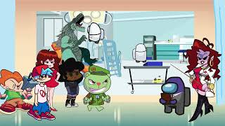Герои игры FNF посещают больницу | Friday Night Funkin' анимация