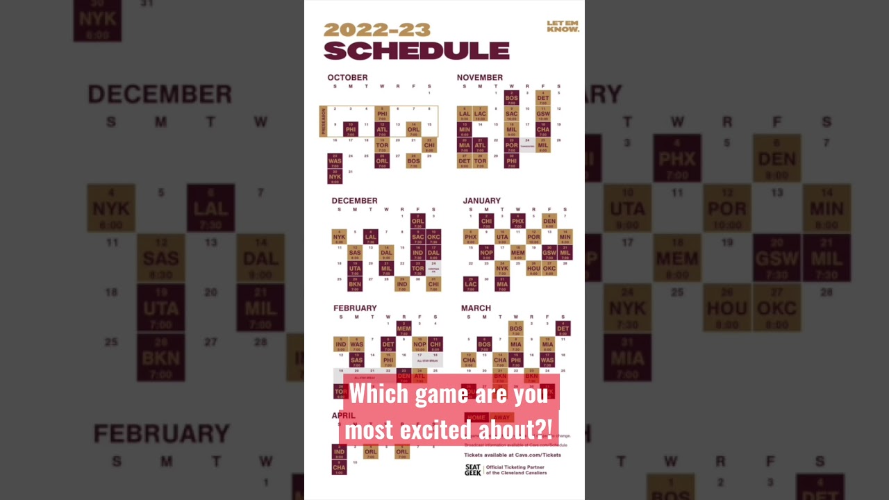 The Cavaliers release their 2022-23 regular season schedule! - YouTube