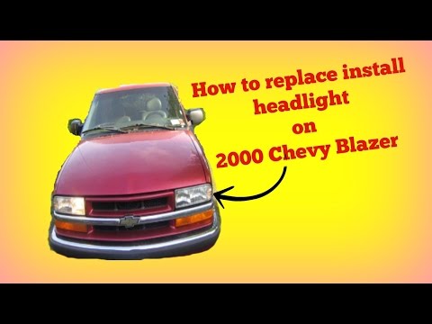 How to Install Change Replace Headlight  Bulb on 2000 Chevy Blazer high or low beam