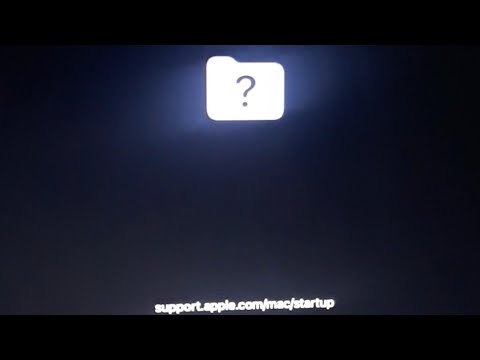 ظهور علامه استفهام عند بداية تشغيل ماك