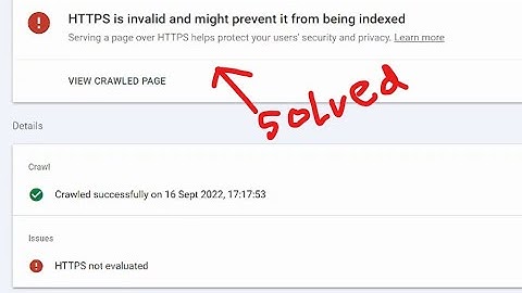 Important Steps In Search Console To Fix Indexing Issue | HTTPS Invalid Error Fix.