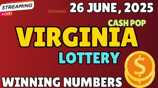 Virginia Cash Pop Lottery Results For - 26 Jun, 2025 - Coffee Break, Lunch Break - Cash 5- Powerball