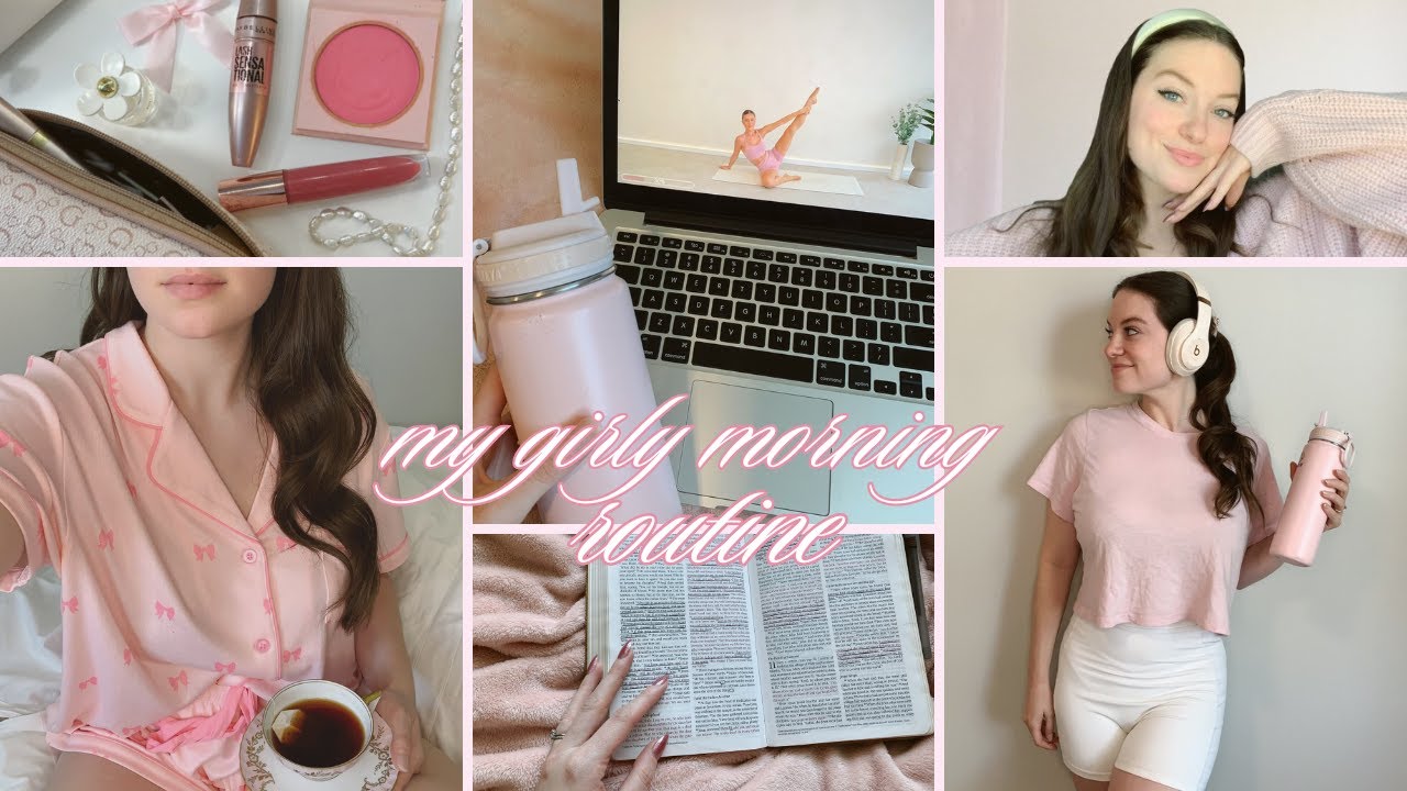 🎀 My Girly Morning Routine 🎀 - YouTube
