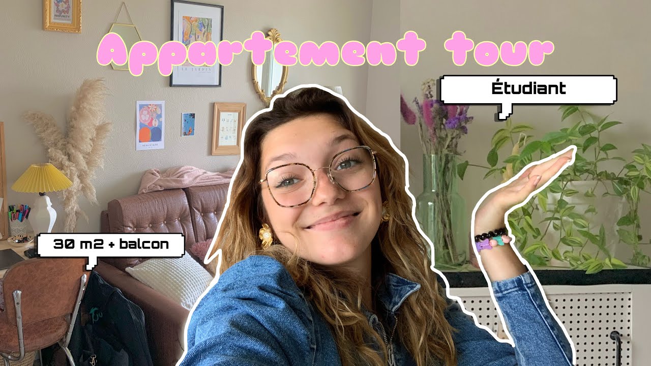 APPARTEMENT TOUR ÉTUDIANT 2021 ( vintage, 30m2, balcon )