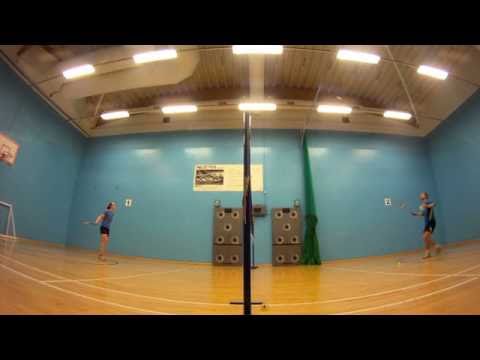 Jon and Shell play Badminton