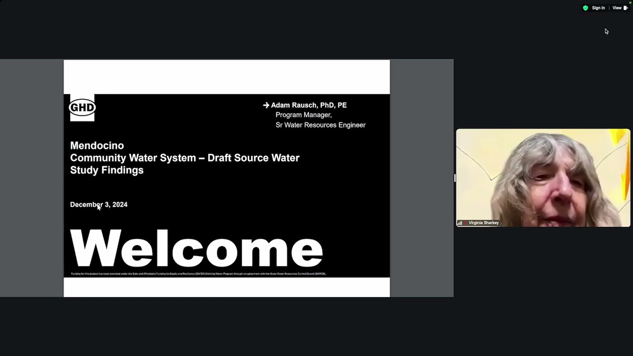 Mendocino City Community Services District (MCCSD) Special Board Meeting - December 3rd 2024