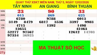 Quay thử xổ số MIỀN NAM ngày   12/02/2026 (TN-AG-BT) screenshot 1