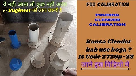 Calibration of Sand Pouring Cylinder FDD Test is Code 2720 p- 28