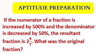 If the numerator of a fraction is increased by 500% and the denominator is decreased by 50%,