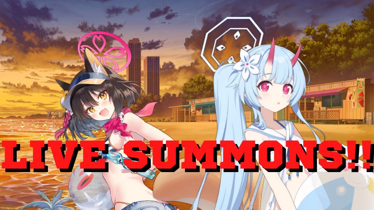 LIVE SUMMONS FOR SWIMSUIT IZUNA AND CHISE! Blue Archive Live Stream