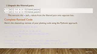 Pythonic Ways to Extract a Subset of Lists for Plotting in Matplotlib