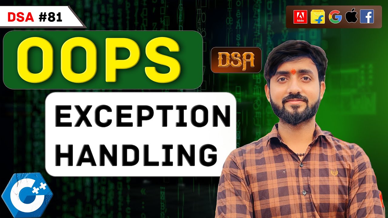 Lecture 81 :  Exception Handling in C++