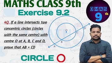 If a line intersects two concentric circles (circles with the same centre) with centre O at A, B, C