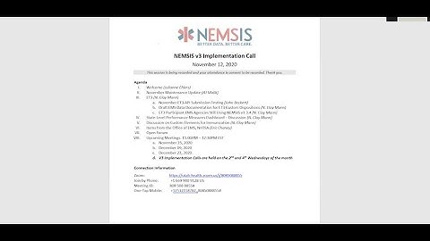 v3 Implementation Call November 12, 2020