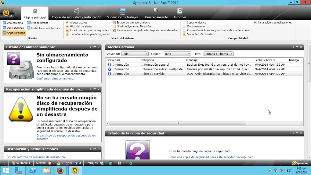 Symantec Backup Exec - Consola de administración - YouTube