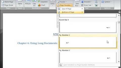 Microsoft Word 2007 ENG TB 06 01 Insert a Page Number