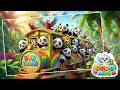 Gadi Ayi | गाड़ी आई 🚂 | Panda 🐼 + Parrot 🦜 Train Song | Kids Learning Video | Chuk Chuk Train Rhymes