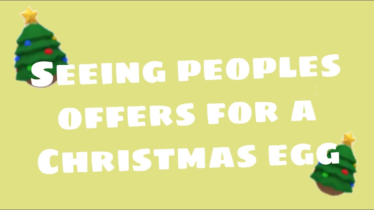 Offers for a Christmas egg YouTube