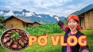 Pơ vlog | Bữa Ăn Đầu Tiên Trong Ngôi Nhà Đất : Thịt Ba Chỉ Gác Bếp Nướng Than Hoa! screenshot 2