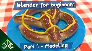Making a 3D Pretzel - Part 1 - Blender for Beginners screenshot 5