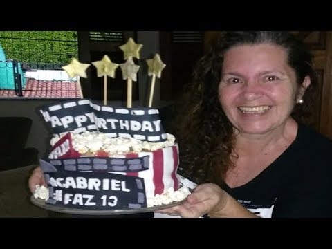 BOLO NETFLIX DE CÔCO E MONTAGEM /NETFLIX COCONUT AND MOUNT CAKE