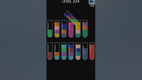 Watercolor sort level 224 | Water bottle game level 224 #shorts #watercolorsort