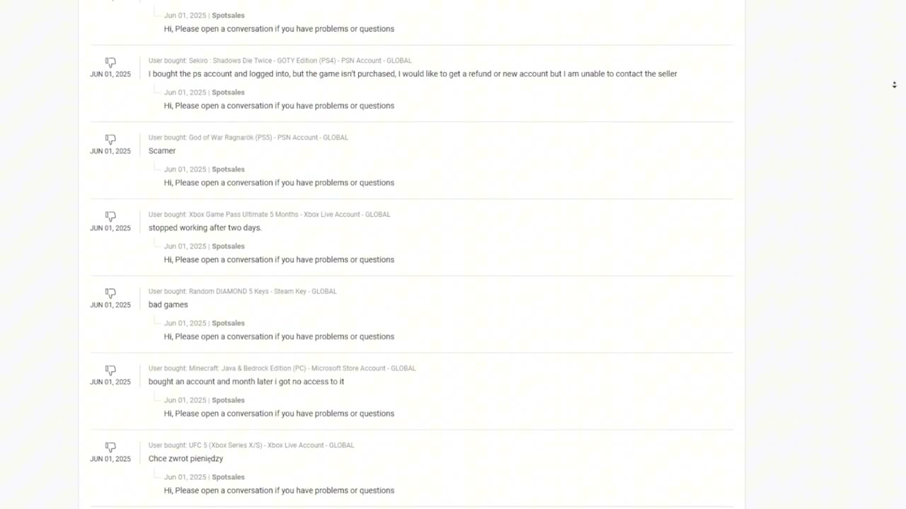 Spotsales SCAMER,and what about G2A?