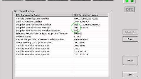 Opel ECU Mot. ME155 security code reading demo