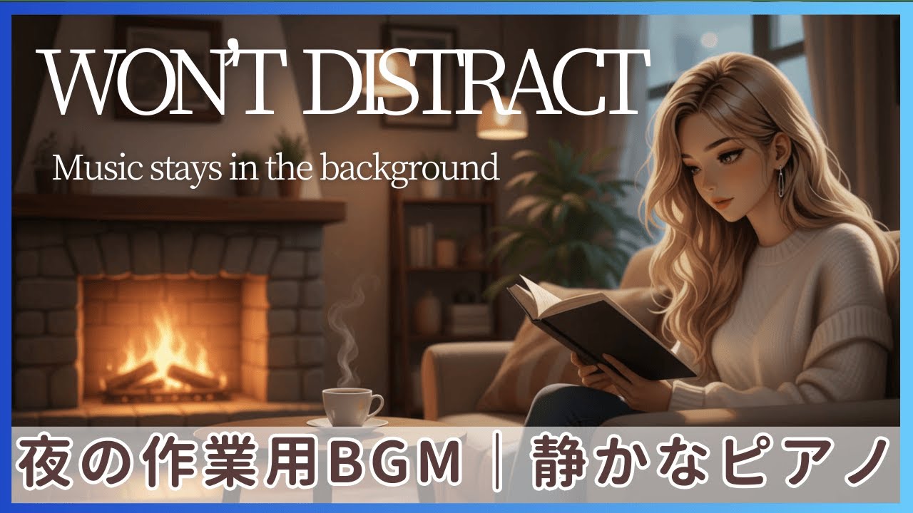 夜の作業用BGM｜静かなピアノ｜夜の作業を邪魔しない音｜Quiet music that won’t distract you (30min)