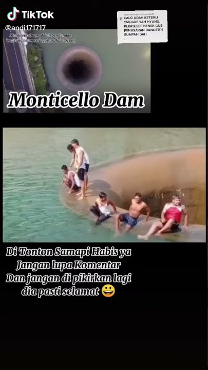 Klarifikasi Video Pria Jatuh ke Spillway Lubang Saluran Air Raksasa bendungan