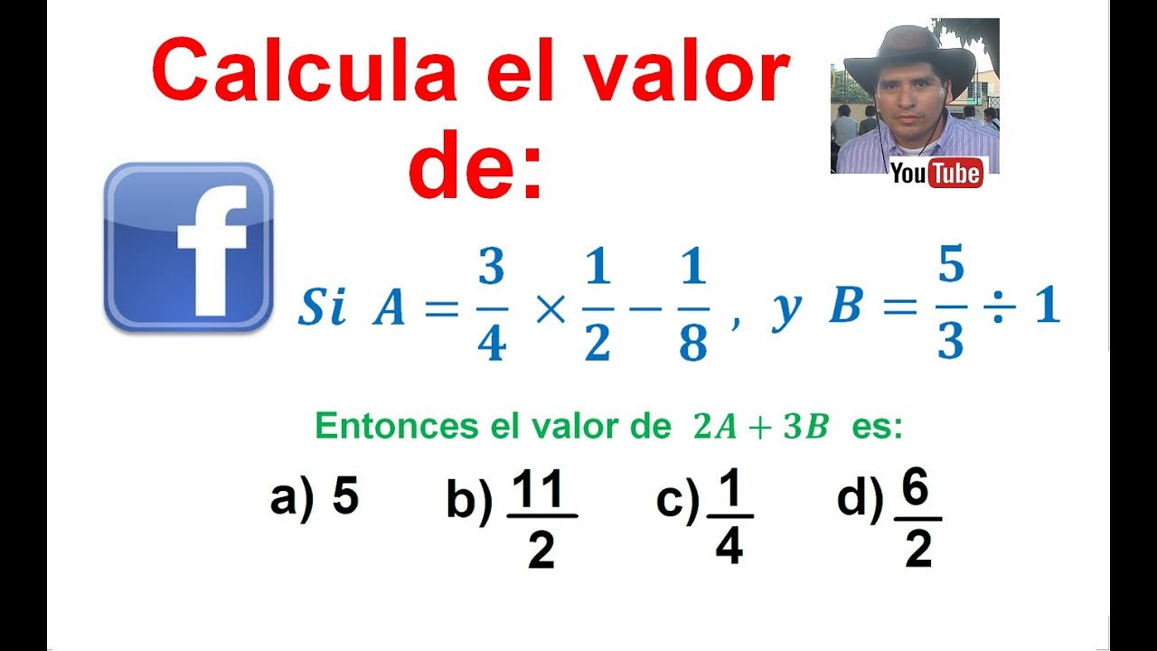 Calcular el valor, operaciones combinadas. Valor numérico