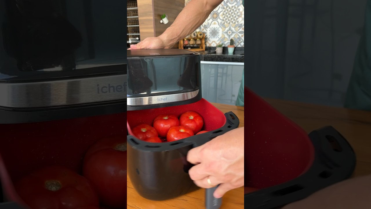 Coloque tomates na airfryer e o resultado vai te surpreender! 