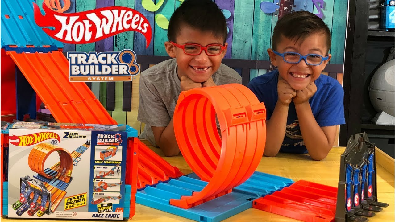 hot wheels track builder system race crate
