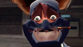 Soldier is Swearing, but only the parts with Spy in it...