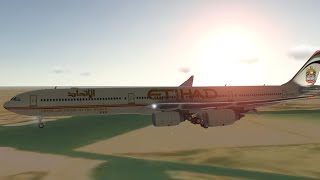 [RFSRealFlightSimulator#1147]Etihad Airways A340-600|Muscat-Abu Dhabi|{50min}|Timeplase