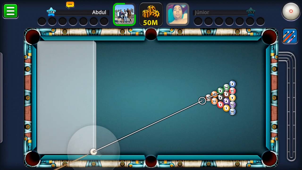 8 Ball Pool _ 50 Million Table with Beginner Cue Game Play.