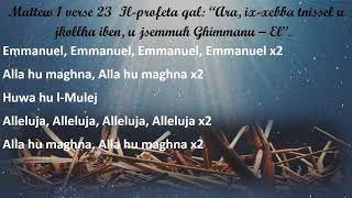 INGRID SCHEMBRI - EMMANUEL with lyrics (  chords and lyrics)