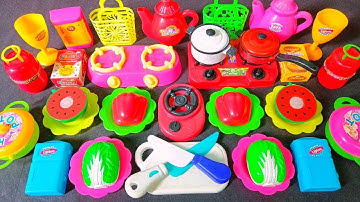 Play Cute Mini Kitchen Set Cooking ASMR|1:25Minutes Satisfying With Unboxing Hello Kitty Kitchen Set