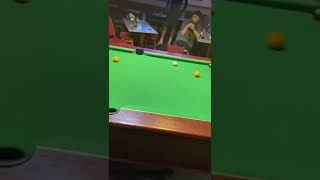 guys play billard with head of a friend