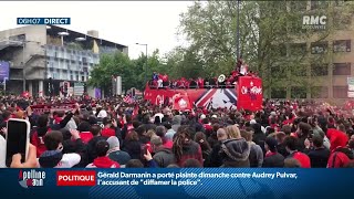 Les champions ont défilé en bus à impériale à Lille