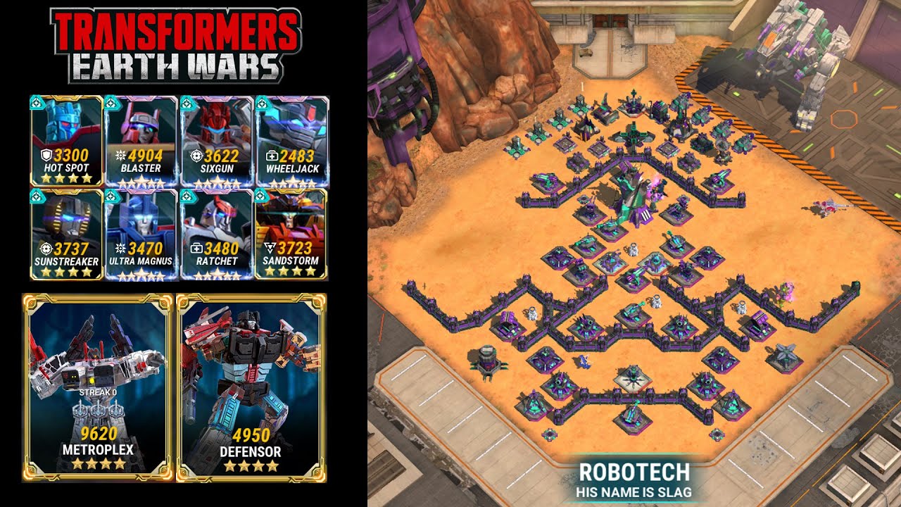 Transformers Earth Wars Gunners Vs. Robotech (His Name is Slag) YouTube