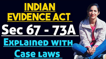 Section 67 to 73A of evidence explained with case laws