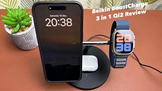 Belkin BoostCharge Pro 3-in-1 Wireless Charger with Qi2!... Minimal and Convenient!