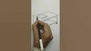 How to draw coffee table in perspective easy #shorts