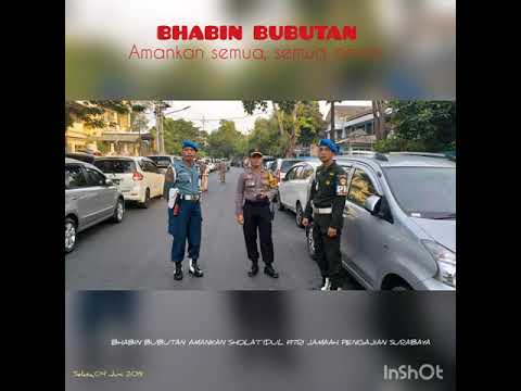 Bhabinkamtibmas Polsek Bubutan Polrestabes Surabaya Mengamankan Sholat Idul Fitri 1440 H