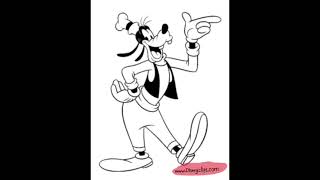 Disneyclips Goofy Pointing Coloring Pages